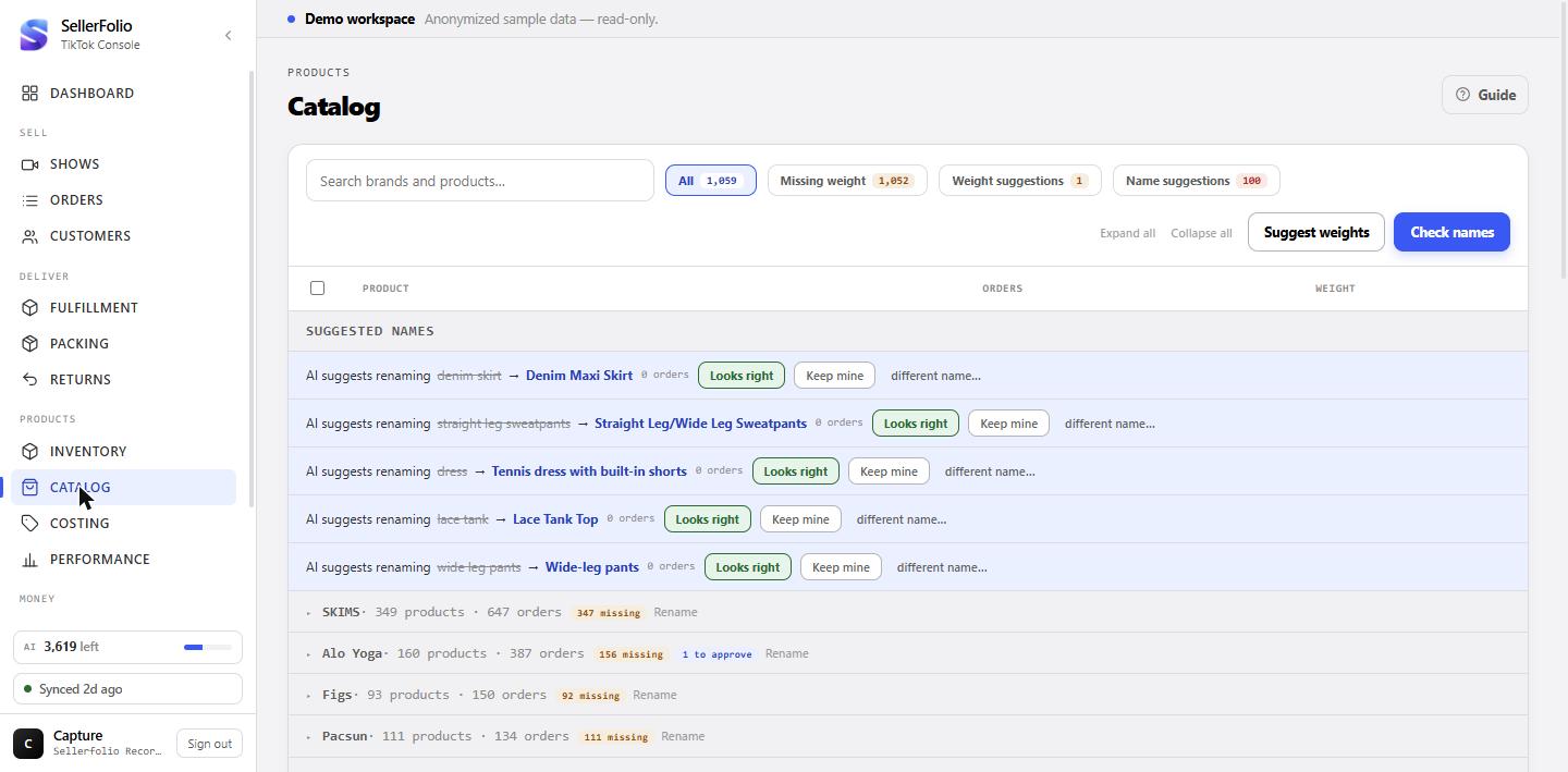 Catalog list